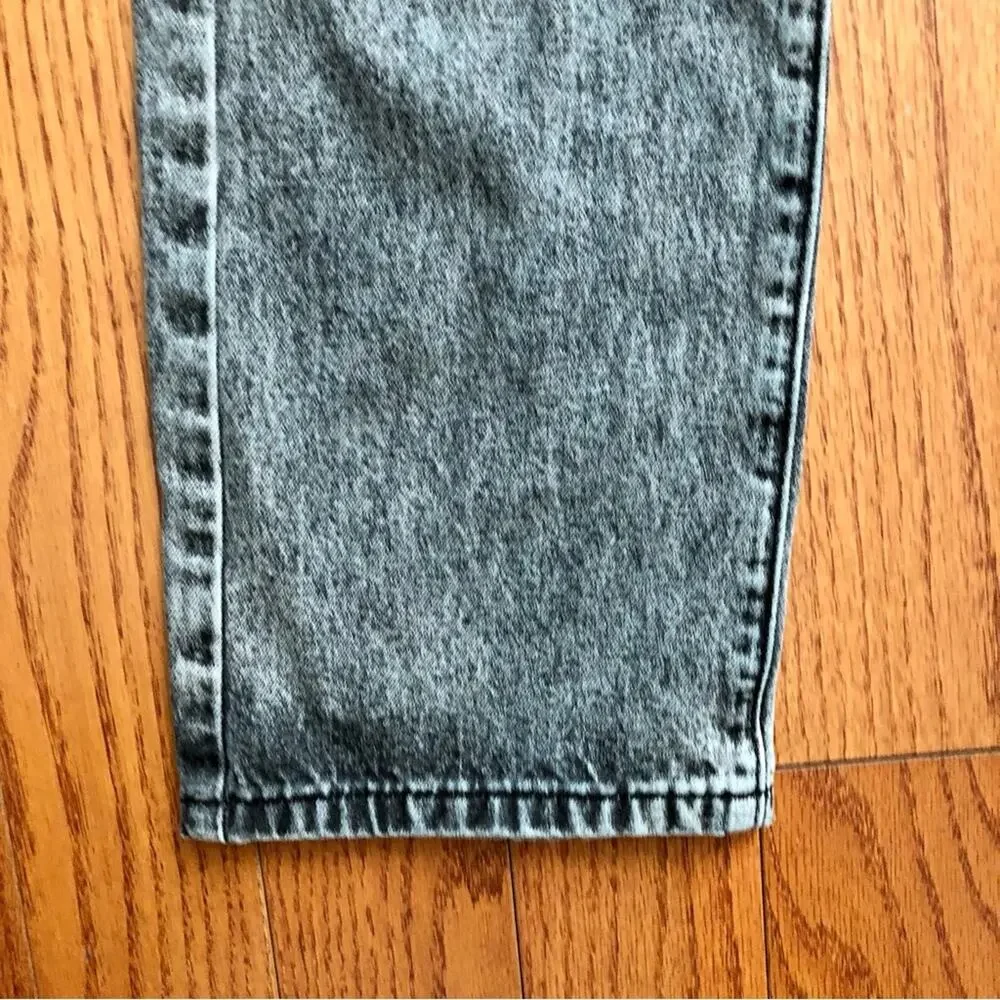 SHEIN Acid-Wash Distressed Wide-Leg Casual Gray Black Jeans Girl’s Size 10